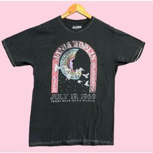 Janis Joplin Queens NY Live 1969 Distressed T-Shirt Size S/M